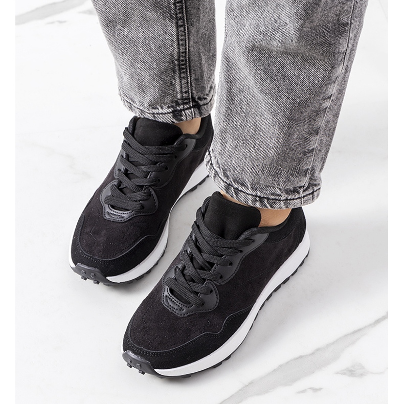 Baskets femme Buoro noires 2