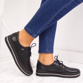 Chaussures femme en cuir noir Helios 380 2