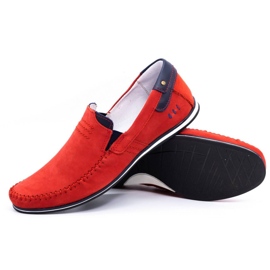 KOMODO Mocassins cuir homme 876 rouge 3