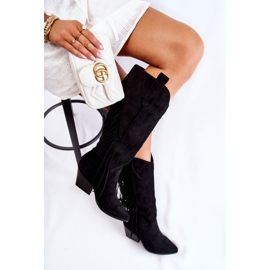 WJ2 Bottes en daim à franges pour femmes Noir Simplo le noir 6