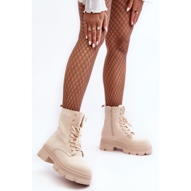 Bottes En Daim À Fermeture Éclair Beige Marley 2