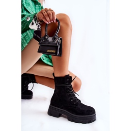 Bottines Marley en daim noires avec fermeture éclair le noir 5