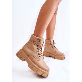 Bottes Femme Chaudes Trappeurs Beige Flavin 2