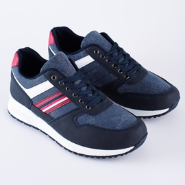 Chaussures de sport confortables pour hommes Shelovet bleu marine 2 Chaussures de sport confortables pour hommes Shelovet bleu marine 2