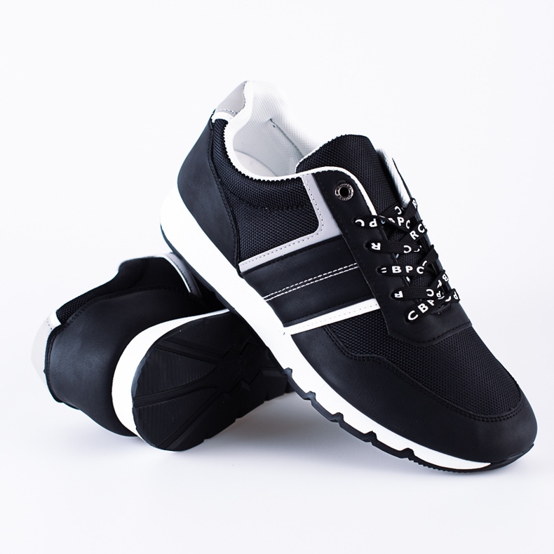 Chaussures de sport confortables Shelovet noires pour hommes 1