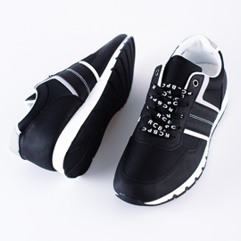 Chaussures de sport confortables Shelovet noires pour hommes 2