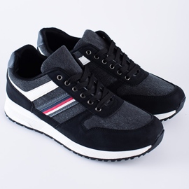 Chaussures de sport confortables Shelovet noires pour hommes 1