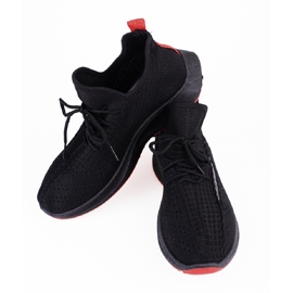 SHELOVET Chaussures de sport noires pour hommes 2