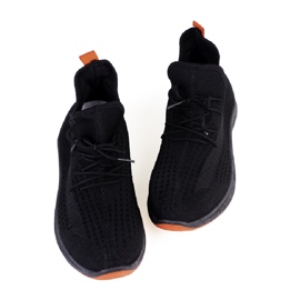 SHELOVET Chaussures de sport noires pour hommes rouge 1