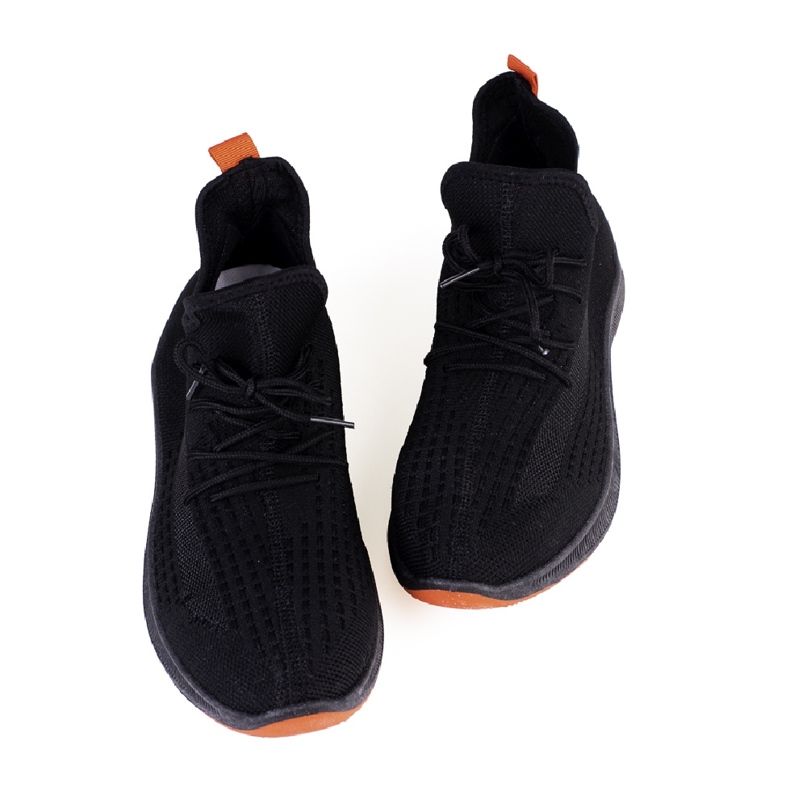 SHELOVET Chaussures de sport noires pour hommes le noir rouge 1
