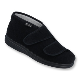 Dr.RORTO BEFADO 986M003 Pantoufles masculines sur les pieds sensibles noirs 2