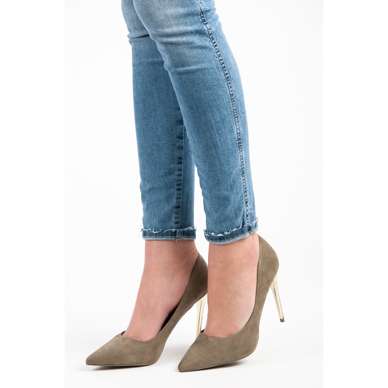 Seastar Escarpins en daim sur une épingle gris 1