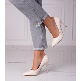 Goodin Escarpins à la mode sur une épingle beige 1