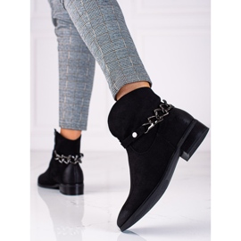 W. Potocki Bottes pour femmes Potocki, bottes de cow-boy avec une chaîne le noir 2