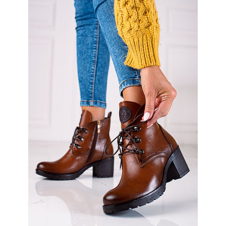 W. Potocki Travailleuses Potocki pour femmes sur talons hauts marron brun 1