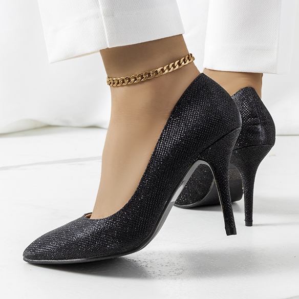 Escarpins Macerra brillants noirs le noir 1