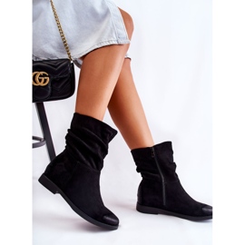 PG1 Bottines Femme Daim Noir Venis le noir 5