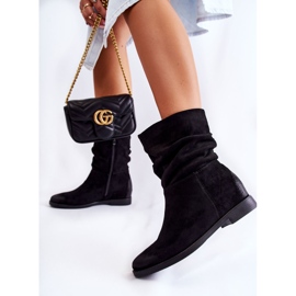 PG1 Bottines Femme Daim Noir Venis le noir 6
