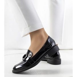 Chaussures laquées noires d'Aveni le noir 2