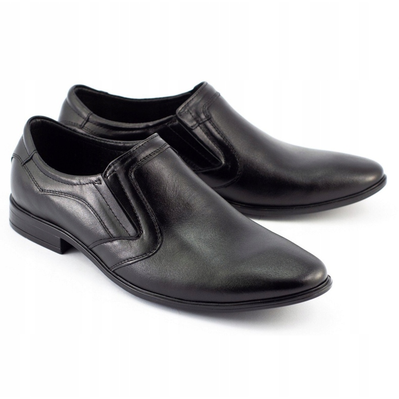 Olivier Chaussures habillées sans lacets pour hommes 284 noir le noir 2