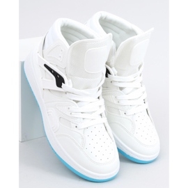 Baskets montantes Pall blanches multicolore 2