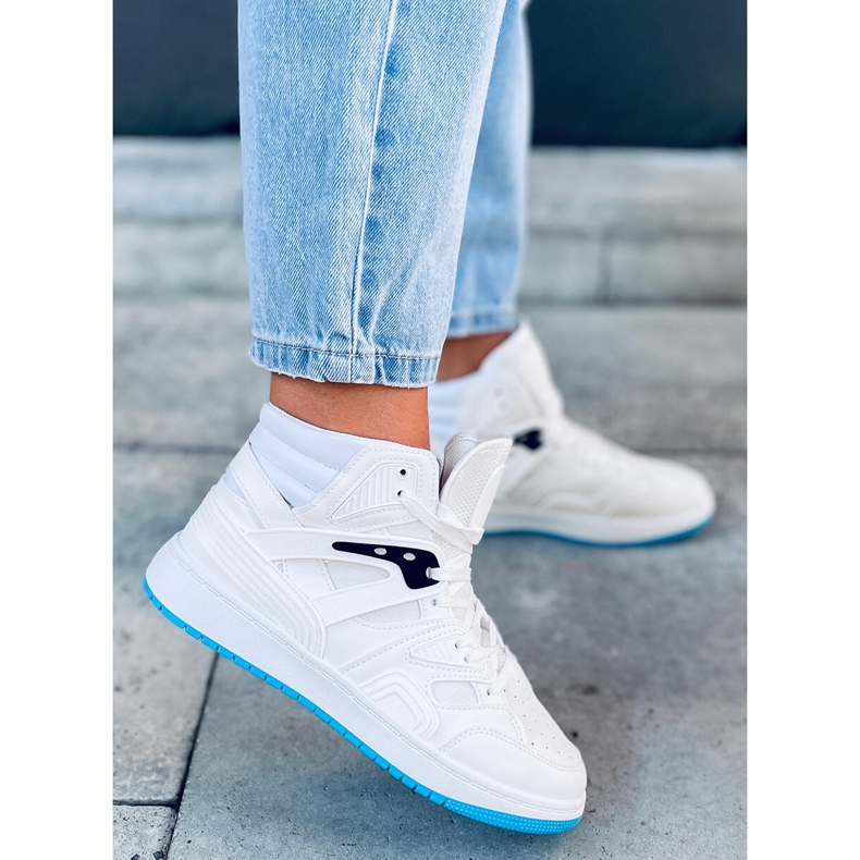 Baskets montantes Pall blanches multicolore 1