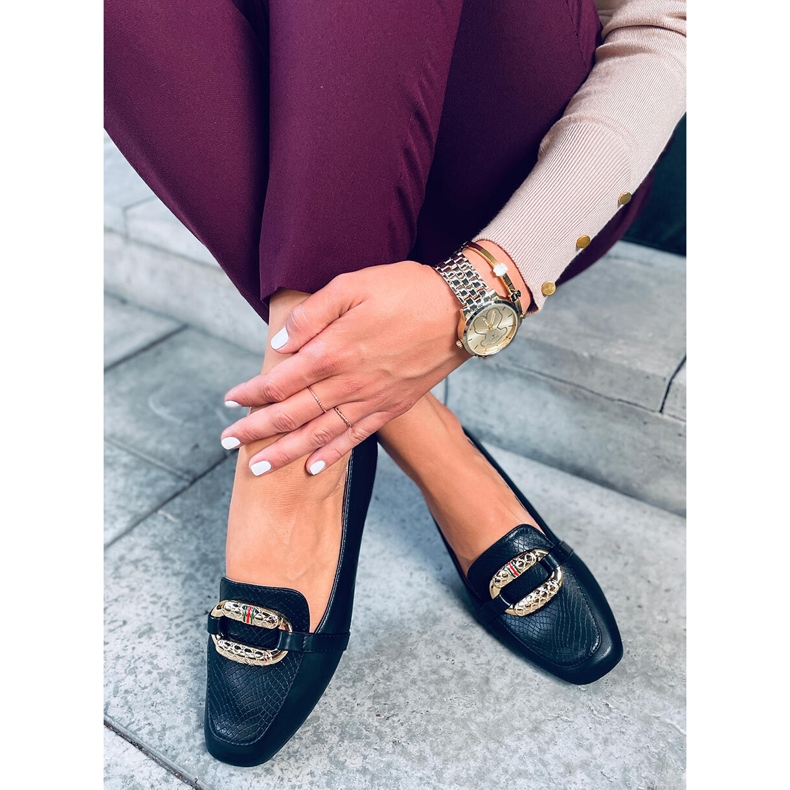 Mocassins Sajmon Black, femmes noir 1