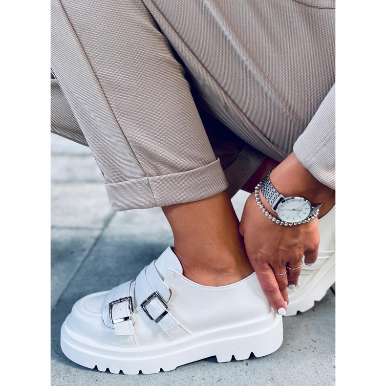 Mocassins femme Atena Blanc blanche 1