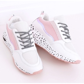 Chaussures de sport femme Milano Pink blanche rose 1