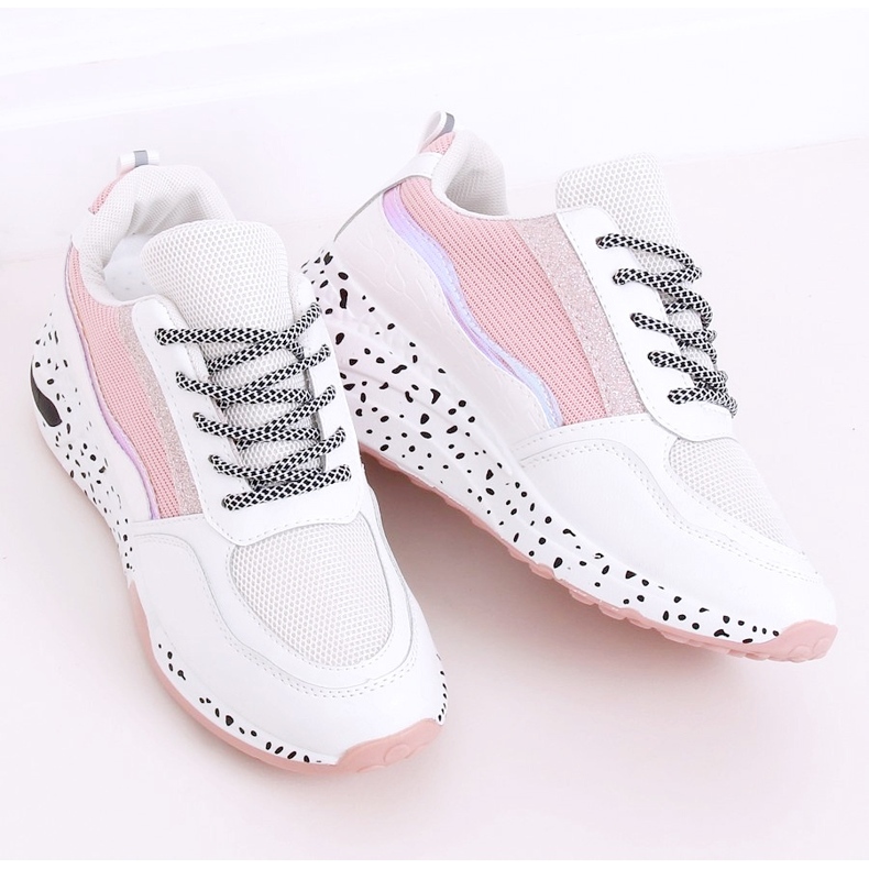 Chaussures de sport femme Milano Pink blanc rose 1