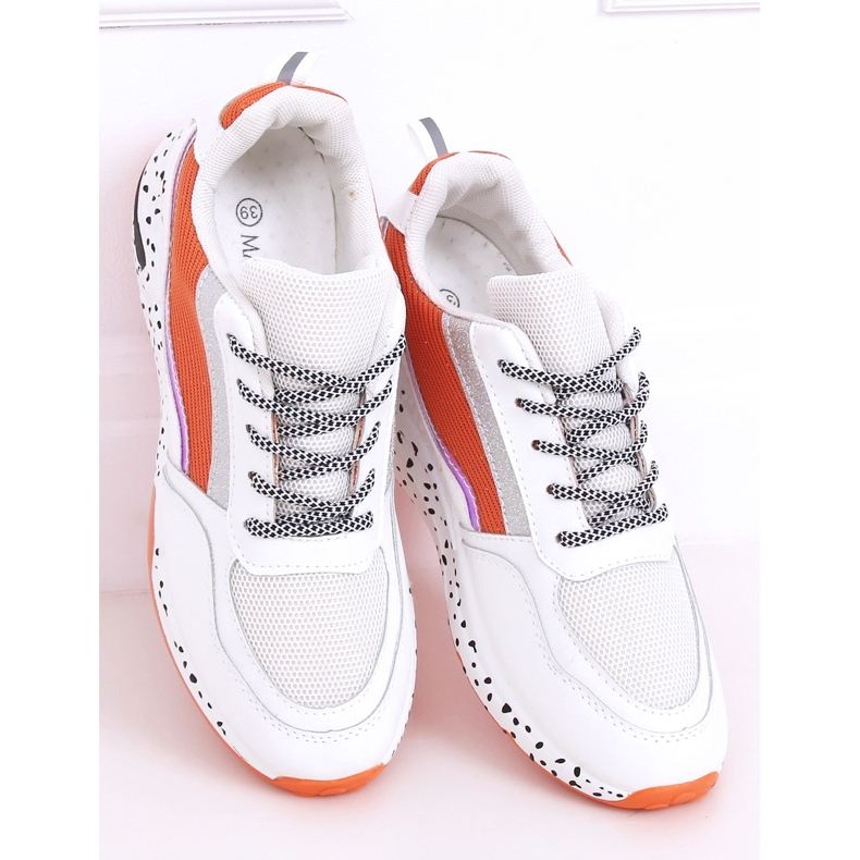 Chaussures de sport femme Milano Orange blanche multicolore 1