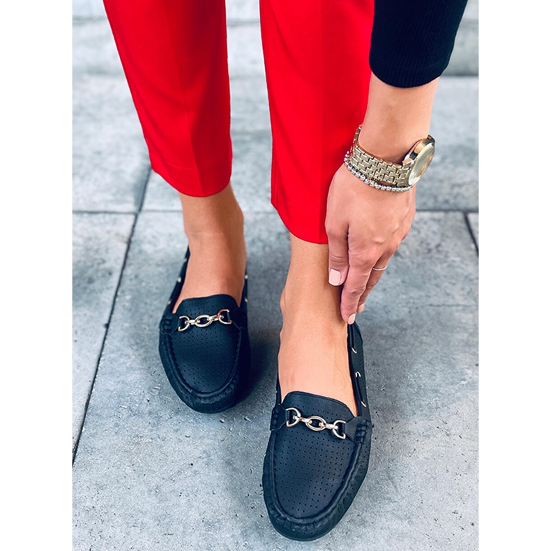 Mocassins femme Nisa Noir 1