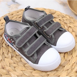 Baskets grises pour enfants Atletico avec velcro 2