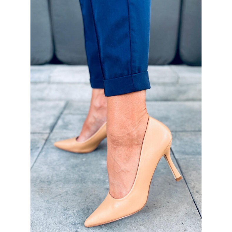 Escarpins grain femme Aurora Camel brun 1