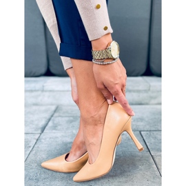 Escarpins grain femme Aurora Camel brun 3