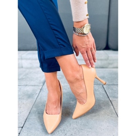 Escarpins grain femme Aurora Camel brun 4