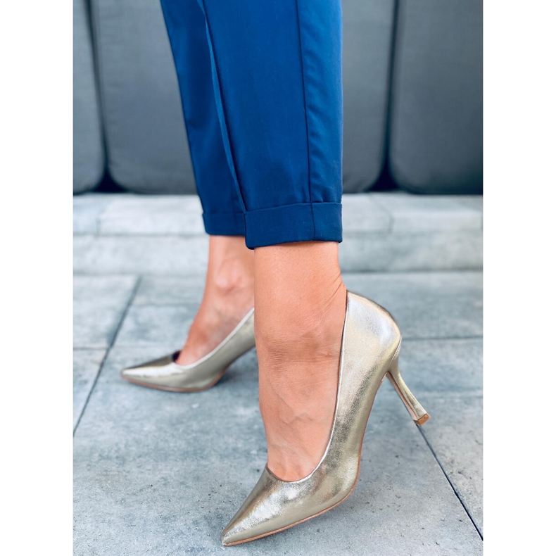 Escarpins grain femme Aurora Gold d'or 1