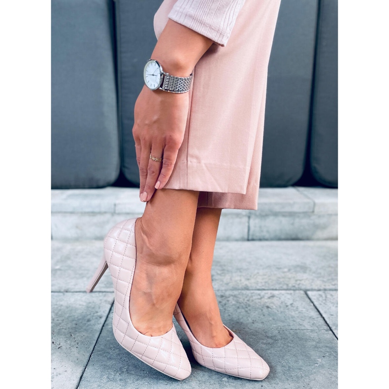 Escarpins matelassés femme Modi Beige 2