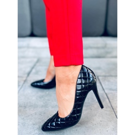 Escarpins femme Modi Black matelassés le noir 2