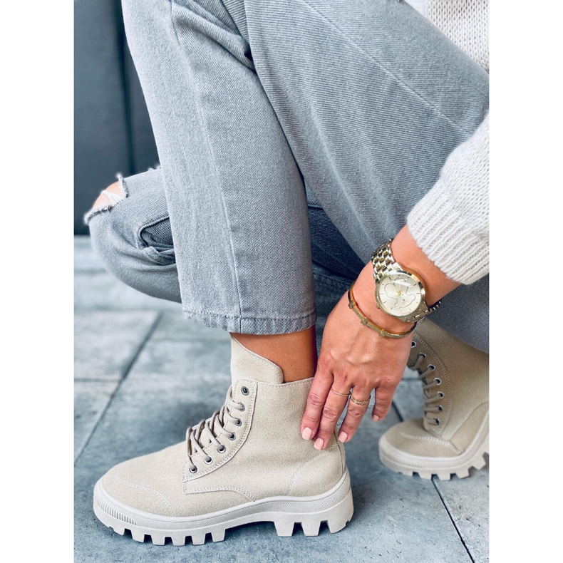 Baskets montantes trekking Mariko Beige 1