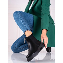 Travailleuse noire pour femmes Shelovet avec une fermeture éclair 1