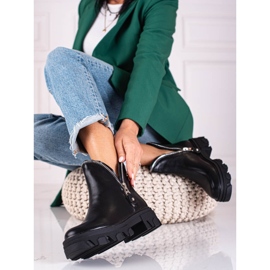 Bottes pour femmes noires Shelovet avec une fermeture à glissière fermée 2