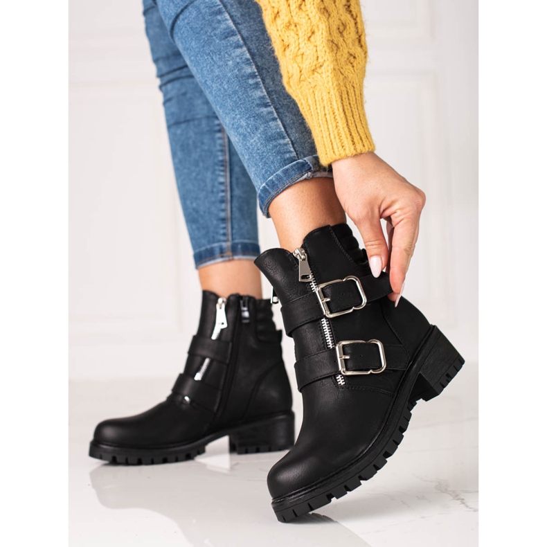 Sacs pour femmes Shelovet noirs avec fermetures éclair le noir 1