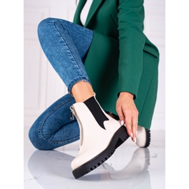 Baggies femme beiges avec fermeture éclair 2