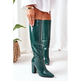 WD1 Bottes à la mode sur une barre de constance verte 3