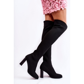 PS1 Bottes Classiques Rayées Sur Noir Laossi le noir 3