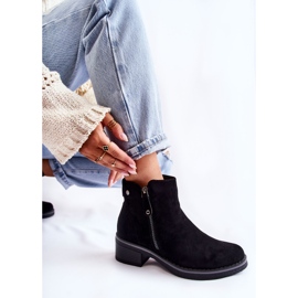 PS1 Bottes en daim noir Laurisa sur un petit talon le noir 5