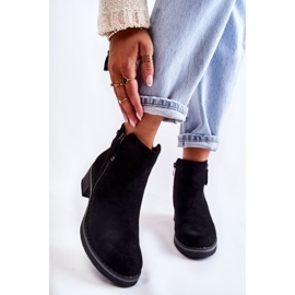 PS1 Bottes en daim noir Laurisa sur un petit talon le noir 1