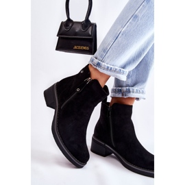 PS1 Bottes en daim noir Laurisa sur un petit talon le noir 3