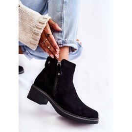 PS1 Bottes en daim noir Laurisa sur un petit talon le noir 6